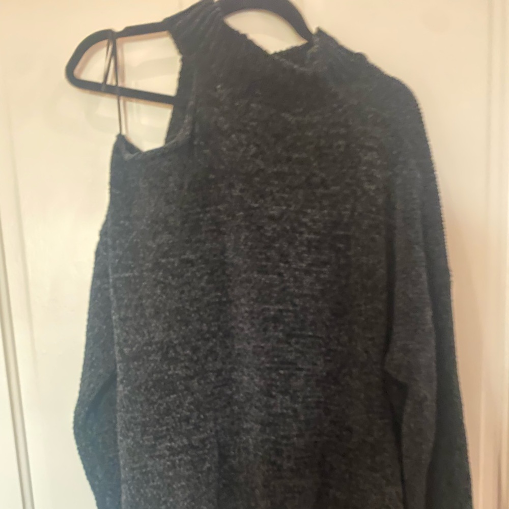 Black cut out shoulder sweater NEVER WORN